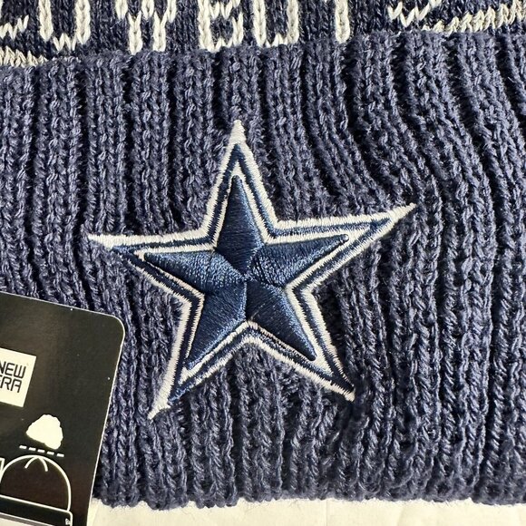 Dallas Cowboys New Era Winter Knit Hat Beanie Fleece Lined One Size NWT. - Picture 4 of 8